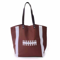 Sac à main de baseball personnalisé brodé, sac de shopping tendance pour femme, sac de sport à bandoulière pour le voyage, sac fourre-tout de football et de basketball