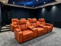 Luxuriöse Elektrische Kinosofas mit Liegefunktion für Heimkino, Premium-Kinosofa-Lösung für Privat- und VIP-Kinos