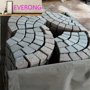 厂家直销定制扇形户外中国G603花岗岩抛光石材立方体铺路砖材料