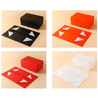 En stock, boîte cadeau pliable en carton, 9 couleurs, emballage en papier magnétique de luxe avec couvercle pour les petites entreprises