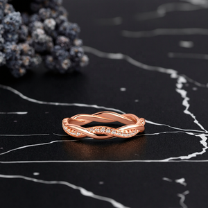 Anillo de Compromiso de Plata 925 con Moissanita de Corte Redondo de 1.3mm, Color D, Diseño de Eternidad Completa, Joyería de Promesa para Mujer - Product Image 2