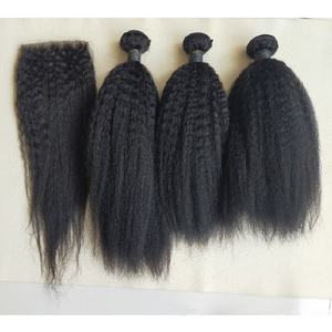 خصلات شعر بشري مستقيم غريب 10A شعر برومو منك برازيلي محاذي للبشرة شعر هندي بيروفي - Product Image 5