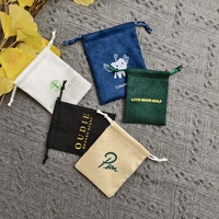 Tas Serut Beludru Mewah Custom Logo, Kantong Perhiasan Kecil untuk Kalung, Kemasan Hadiah, Penggunaan Promosi