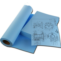 Papier traceur 80g C2s Blue C1s Blueprint Jumbo Roll bleu clair pour croquis et dessins architecturaux