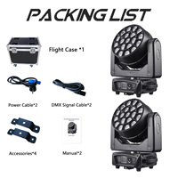 19X15W RGBW 4IN1 LED Bee Eye Point Control DMX512 RDM Zoom Beam Wash CTO Silent Effect Moving Head Light pour DJ Disco KTV