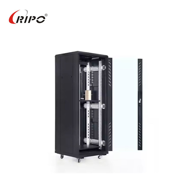 Ripo 226010PM/B 19" 22U Floor-standing Telecom Cabinet 600x600mm Black | Standard 19-inch Network Server Rack