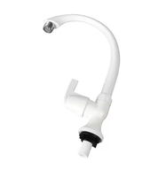 Robinet de lavabo de salle de bain FYASSI classique en plastique, à montage sur plan, monotrou, monocommande, avec débit contrôlé