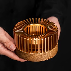 Réchauffeur de thé en alliage d'aluminium, rond, en bronze, détachable, pour réchauffer et préparer le thé - Product Image 3