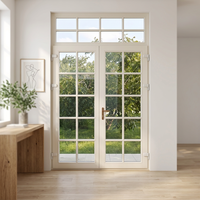Porte d'entrée extérieure de villa en chêne blanc français, double, insonorisée et isolée, artisanat sur mesure, pour chambre à coucher