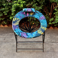 Nouveau produit développé par l'usine : Canapé en tissu avec structure en fer, fauteuil inclinable portable pliable et extensible avec coussin, pour intérieur et extérieur.
