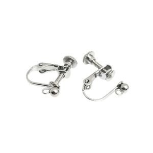 Boucles d'oreilles à clipser en acier inoxydable 316, or et argent, avec perles, accessoires de bijoux DIY, sans perçage - Product Image 5