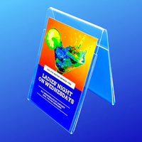 Support de signalisation en acrylique transparent en forme de V, personnalisé, transparent, à deux faces, en forme de V, support de table en acrylique, présentoir de table, support de signalisation de bureau, plaque de nom