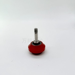 Roue silencieuse Wanbang en nylon et polyuréthane 10*18 rouge pour roulettes fixes de ligne d'assemblage - Product Image 1