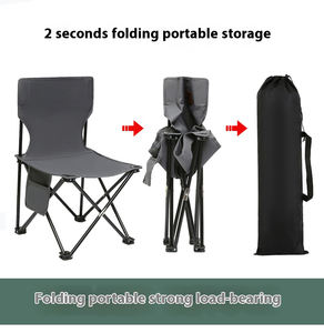 Silla plegable de hierro portátil de tamaño XL, Oxford ligera para acampar al aire libre, senderismo, viajes, talleres, cocinas, escuelas, gimnasios, parques - Product Image 6