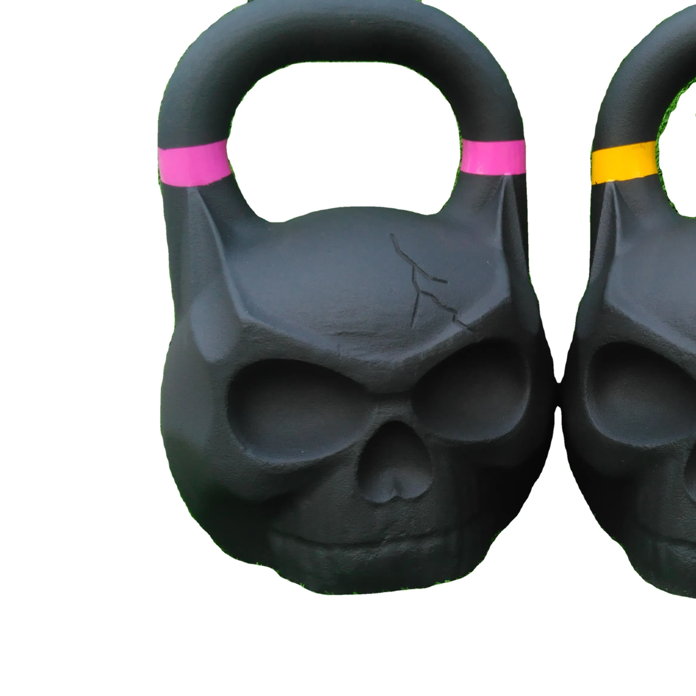 Стальной конкурс черного черепа Kettlebell, цветное кольцо для конкурса Kettlebell