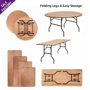 OEM ODM <b>Outdoor</b> Restaurant Wedding Round Catering Banquet Folding <b>Table</b> Durable Stable Foldable <b>Table</b> for <b>Outdoor</b> Parties - Product Image 6