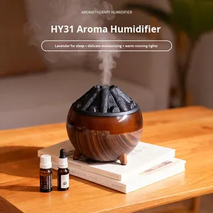 Hot-selling New Model Simulation 300ml Charcoal Wood Pellet Aromatherapy Machine Desktop <b>Remote</b> <b>Control</b> Simulation Charcoal - Product Image 2