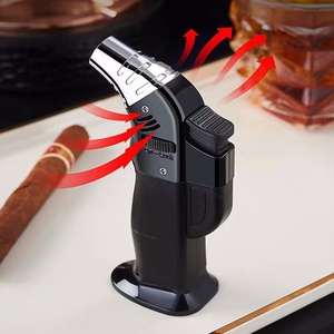 Isqueiro portátil da tocha do metal com a chama recarregável do jato para charutos BBQ & soldadura Design moderno para presentes do negócio - Product Image 3