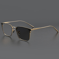 Lunettes de lecture progressives pour hommes, monture optique confortable en titane, verres transparents, prescription personnalisée, anti-lumière bleue, photochromiques