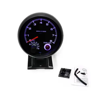 Led 3'' 3/4" Racing Car meter Tachometer 0-8000 rpm gauge with inter shift light Blue