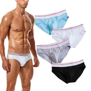 Slip da Uomo in Cotone a Vita Media, <span class=keywords><strong>Boxer</strong></span> da Uomo Tinta Unita con Logo Personalizzato - Product Image 1