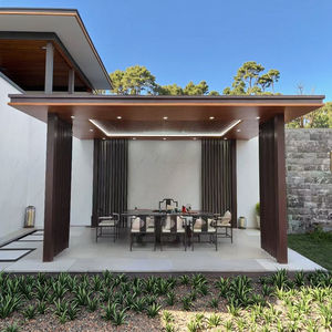 Auvent rétractable électrique à <span class=keywords><strong>ouverture</strong></span> latérale en alliage d'aluminium moderne, finition, isolation thermique, pour <span class=keywords><strong>garage</strong></span>, support d'angle extérieur - Product Image 1