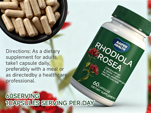 OEM Натуральный растительный экстракт корня родиолы розовой для поддержки энергии и иммунитета, вегетарианские капсулы для взрослых, 60 капсул/флакон, БАД - Product Image 3