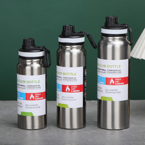 Biểu Tượng Tùy Chỉnh 600Ml/800Ml/1000Ml Đôi Tường Thép Không Gỉ Phích Cách Điện Chai Nước <span class=keywords><strong>Flask</strong></span> Với Xử Lý Di Động Không Gian Cup - Product Image 6