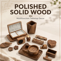 Support multifonctionnel en bois massif poli de haute qualité pour décor de ferme, base de trophée, support pour photos et cartes à collectionner, porte-menu