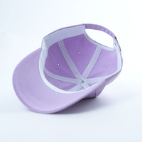 Chapeau de papa en coton violet à 6 panneaux réglables Casquette de baseball non structurée Motif brodé Casquettes sportives personnalisables