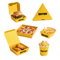 Cajas para Empacar Papas Fritas, Servicio de Empaque Personalizado con Logotipo para Alimentos, Pollo, Hamburguesas, con Contenedor de Papel para Llevar, Cajas Pequeñas para Alimentos