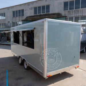 Remorque de nourriture carrée de couleur personnalisée, chariot de pizza de café de hot-dog de rue populaire mobile - Product Image 5