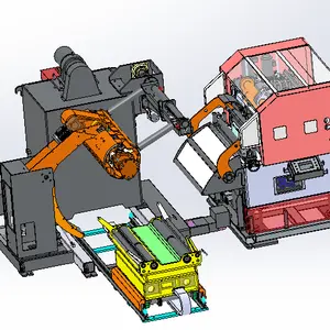 自動ストレートナーフィーダー & デコイラー付き空気圧パンチングマシン