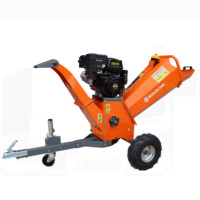 Broyeur de bois à essence 500cc avec coupe-tambour et transmission par courroie pour le broyage du bois et des branches, 19,5 ch