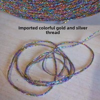 Fil à Crochet Or Argent Soie Haute Broderie Dentelle DIY Câblage Sac Fil Creux Pailleté Tricot à Main Métallique Broderie Poupée
