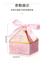 Vente directe d'usine, boîte à bonbons en forme de diamant, boîte cadeau créative pour mariage, fournitures de mariage, vente en gros, style européen