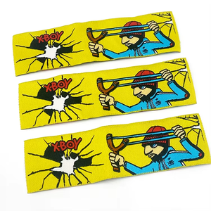 Logotipo de marca personalizado, etiquetas de ropa de Damasco tejidas lavables, etiquetas de ropa, etiquetas principales para ropa - Product Image 2