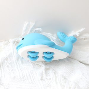 床の机で遊ぶ赤ちゃんのためのPaisen工場カスタムクジラシリコーンティーザー象フォーム幼児用おもちゃ - Product Image 4