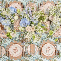 Usine en gros brodé lin coton serviettes tapis de Table nappe personnalisé lin napperon broderie pour mariage avion