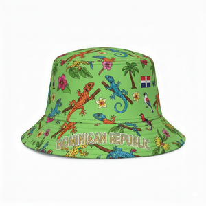 Wholesale Custom logo Printed Design Dominican Tourist Souvenirs Toddler Bucket Hats