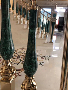 ราวบันไดหินมาลาไคต์ธรรมชาติสุดหรูสำหรับบันได ราวบันไดหินอาเกตสีเขียว - Product Image 6