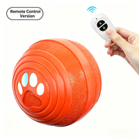 Balle interactive intelligente pour animaux de compagnie, rechargeable par USB, écologique, en caoutchouc, avec LED, qui saute et se déplace automatiquement, jouet de stimulation pour chiens