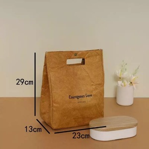 Sacs en papier kraft personnalisés avec votre propre logo, sacs cadeaux, sacs shopping, sacs en papier kraft avec doublure, sacs fourre-tout personnalisés en Tyvek - Product Image 2