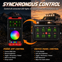 Nouveau panneau de commande 8 interrupteurs avec synchronisation via application, MOSFET, boîtier de relais RGB 16M, IP65 universel, garantie 2 ans pour la modernisation/mise à niveau