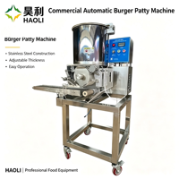 Machine automatique de formage de galettes de hamburger et de nuggets de poulet, équipement de moulage de galettes de viande, moteur de convoyeur, acier inoxydable 304