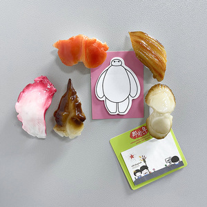 Aimants de réfrigérateur en PVC 3D simulant des sushis japonais, décorations créatives pour restaurants japonais. - Product Image 3