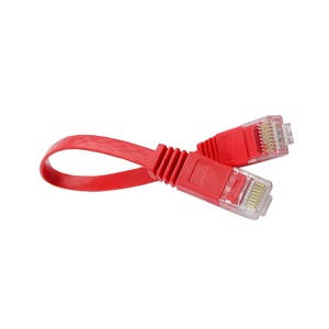 كابل شبكة شبكة LAN نحاسي عاري 30 جم 32 جم من كلوريد البولي فينيل غلاف <span class=keywords><strong>Cat5e</strong></span> Cat 6 رقع UTP مسطحة 10 15 من من من من من كلوريد البولي فينيل - Product Image 1