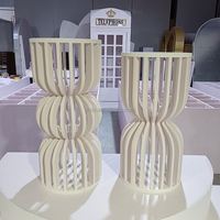 Décorations de mariage, socle rond creux en PVC pour gâteau, table de dessert, support à fleurs, décoration pour fête de mariage