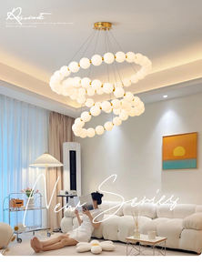 Lámpara de araña colgante de anillo moderno con <span class=keywords><strong>luz</strong></span> nueva, lámpara LED, colgante de bola blanca, iluminación interior - Product Image 2