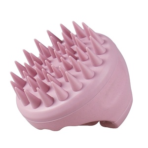 Cepillo de Masaje para Cabello Ecológico de Paja de Trigo, Cepillo Masajeador de Silicona para Cuero Cabelludo, Cepillo para Lavar el Cabello - Product Image 2
